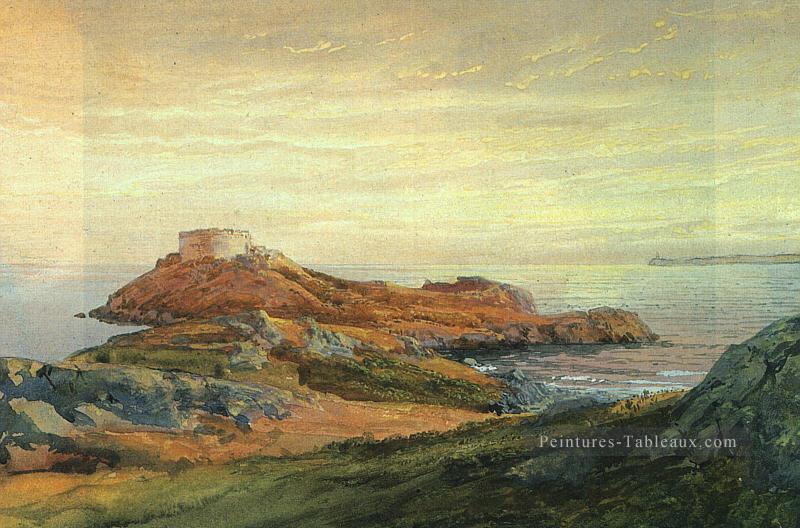 Fort Dumpling Jamestown William Trost Richards paysage Peintures à l'huile